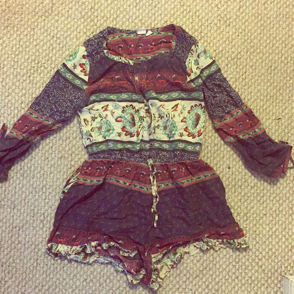 Festival Button Peasant Romper